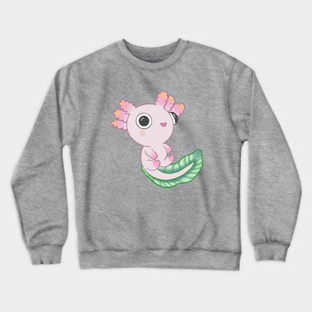 Super Cute Axolotl Crewneck Sweatshirt by Sketchy